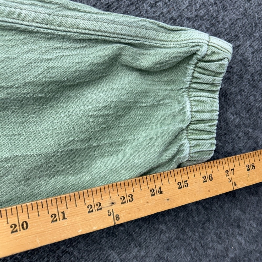 American Eagle Denim Joggers Green Size 4 Drawstring Pants Gorpcore Streetwear - Picture 7 of 8